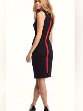 Maggy London Black Sleeveless Midi Sheath Dress
